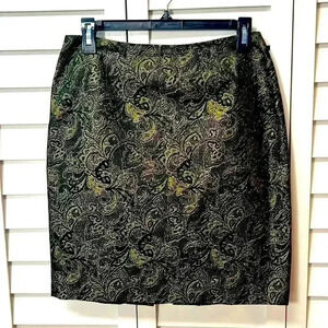 Georgiou Studio Pencil Skirt Size 8 Black & Gold